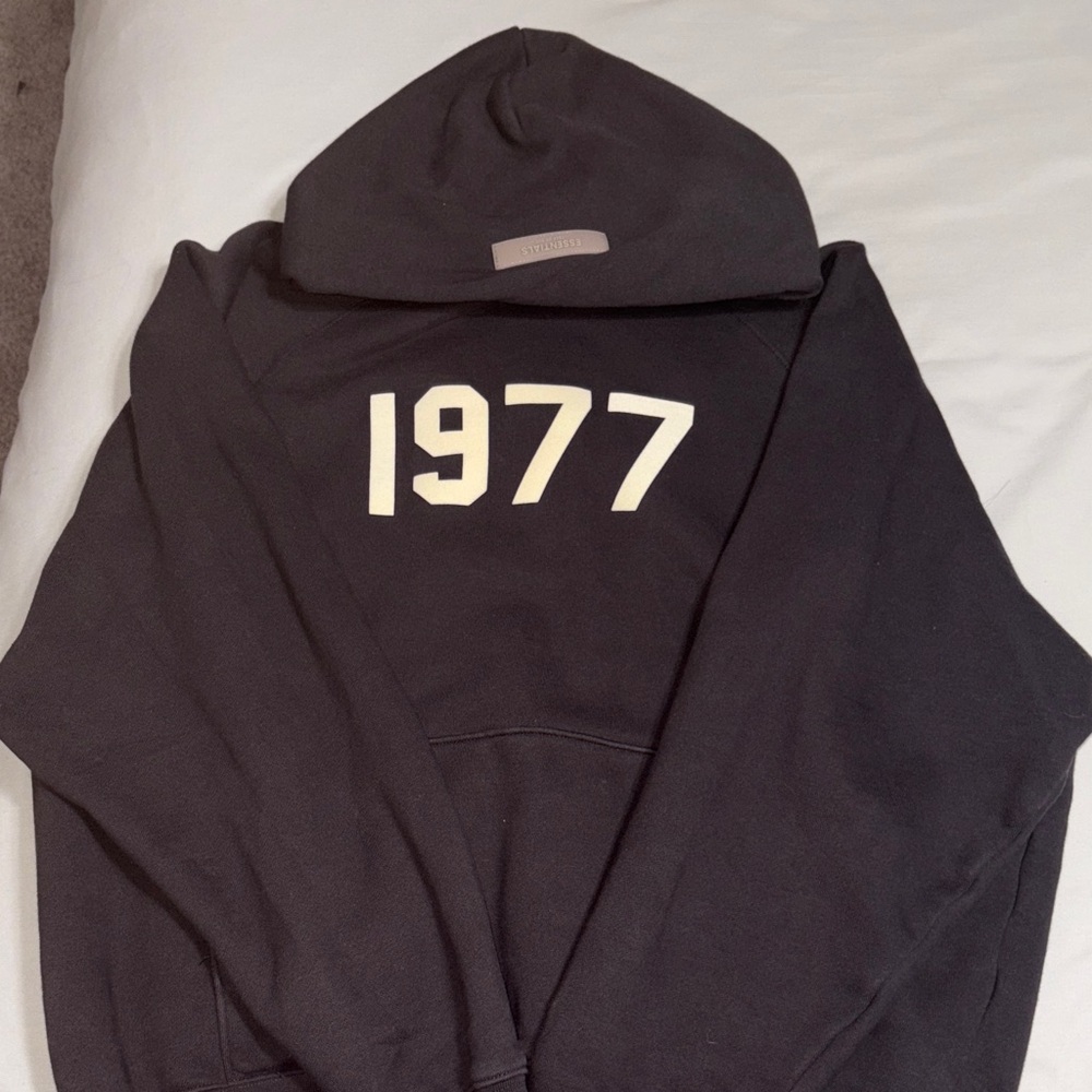 Fear of God Black Hoodie with 1977 Design